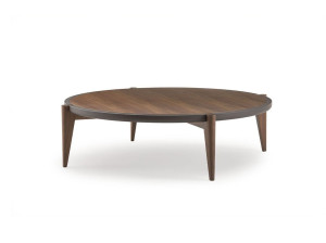 Круглый деревянный журнальный столик