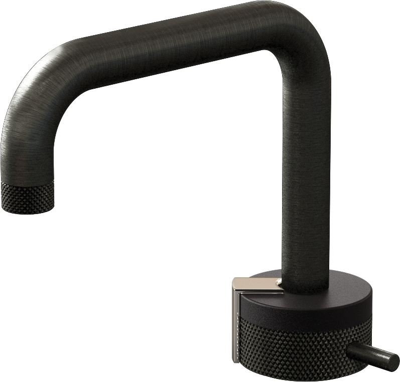 E-11500-R1BK-L2PN-BOX Однорычажный прогрессивный смеситель для раковины - излив 15,3см GRAFF MOD+