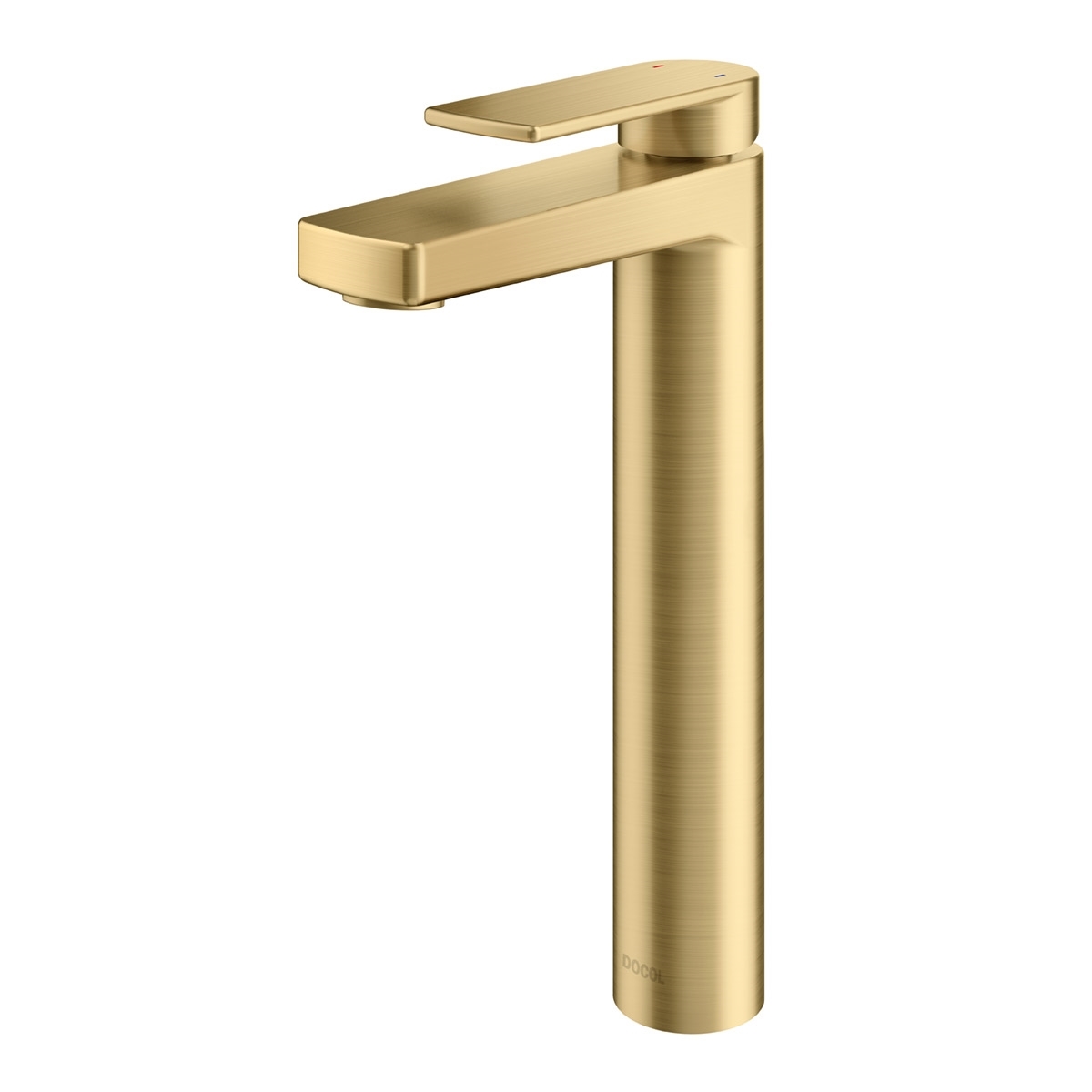 00847872 Однорычажный унитаз из полированного никеля с высоким изливом Docol ARGON 