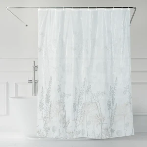 Штора для душа с кольцами Мильфлер 180x180 см Peva цвет бело-серый