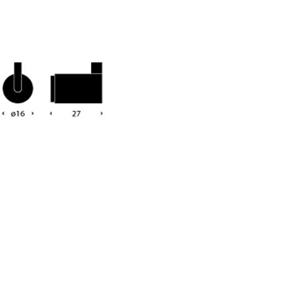 FROST Крючок 6 » 2 шт. почищенный Нержавеющая сталь Матовый N1901-1  - Вид №3