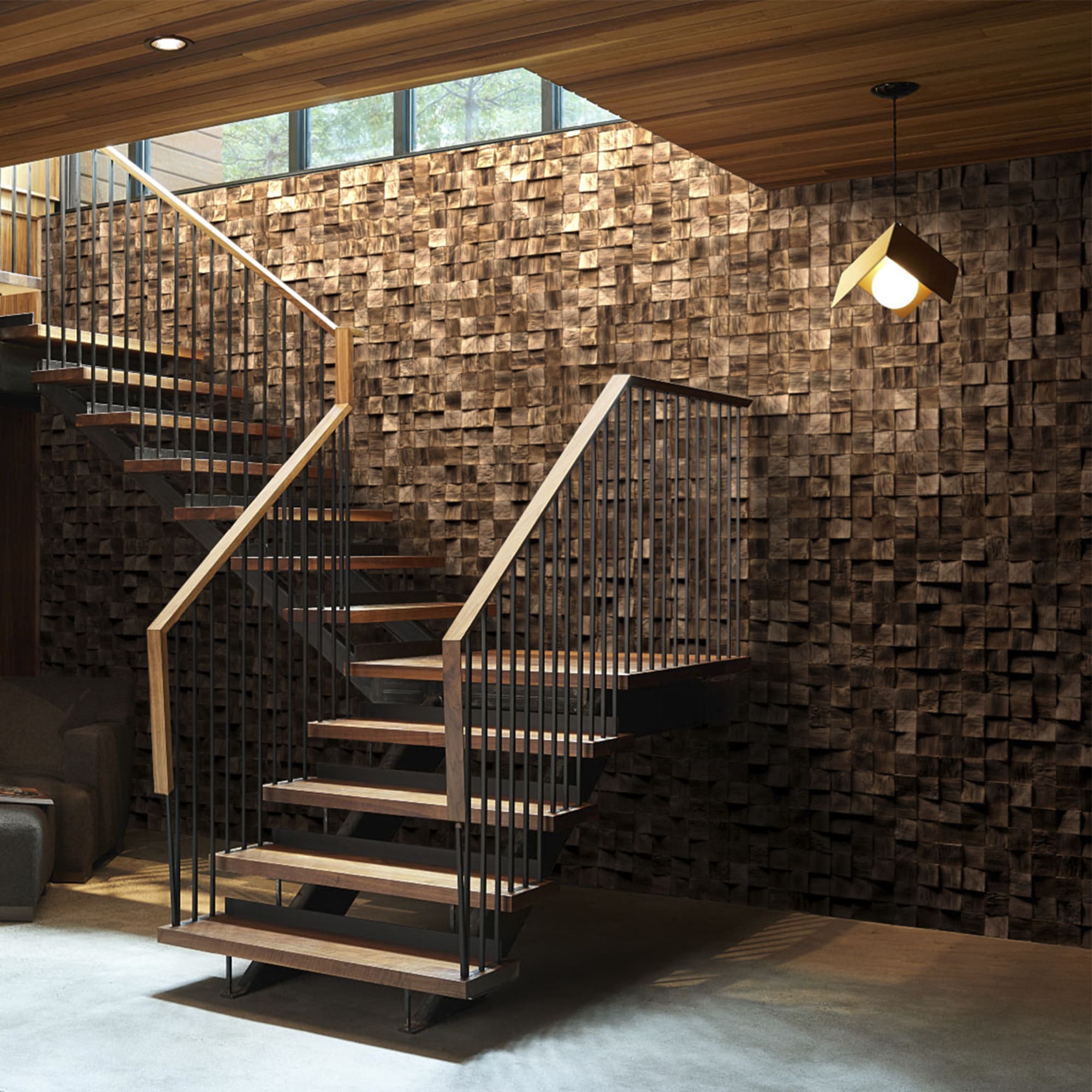 ARABESKO 3D панели из колотой березы с текстурой ореха 82625649 STLM-0032239 - Вид №11