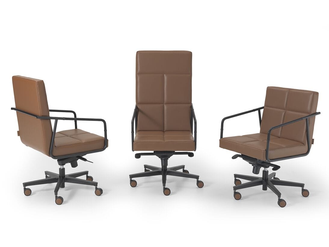 Кожаное вращающееся офисное кресло с высокой спинкой i 4 Mariani Пабло ARCH-00086367 - Вид №4