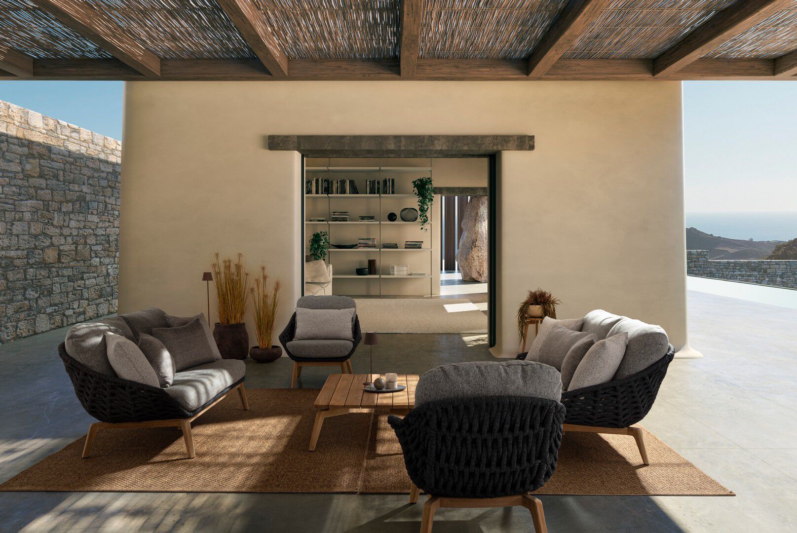 2-местный тканевый съемный садовый диван BIZZOTTO Tamires ARCH-00146446 - Вид №5