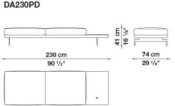 B&B Italia 3-х местный тканевый диван с шезлонгом Dock sun-id-1355318 - Вид №75