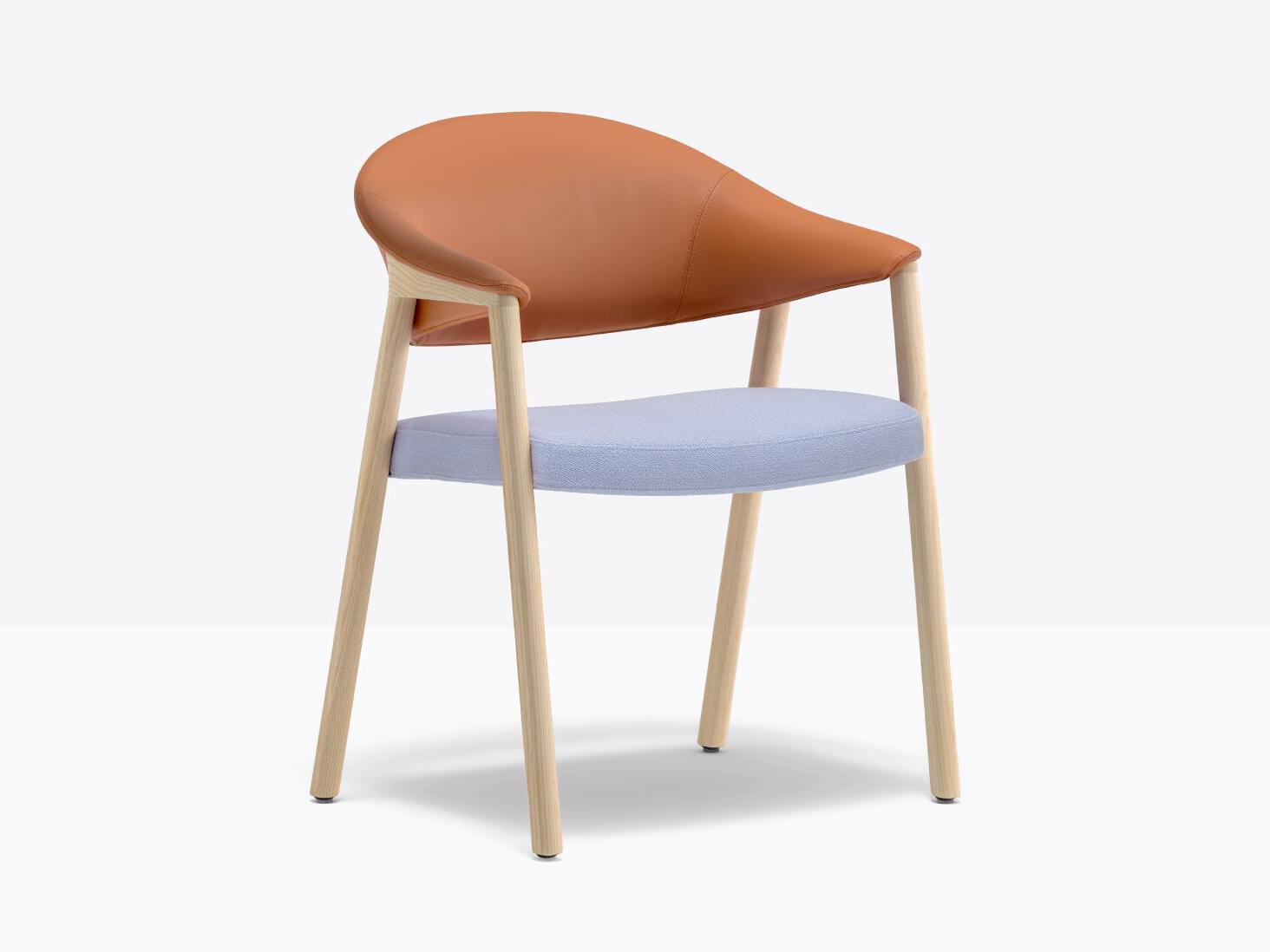 Мягкий тканевый стул с подлокотниками Pedrali ARCH-00055085