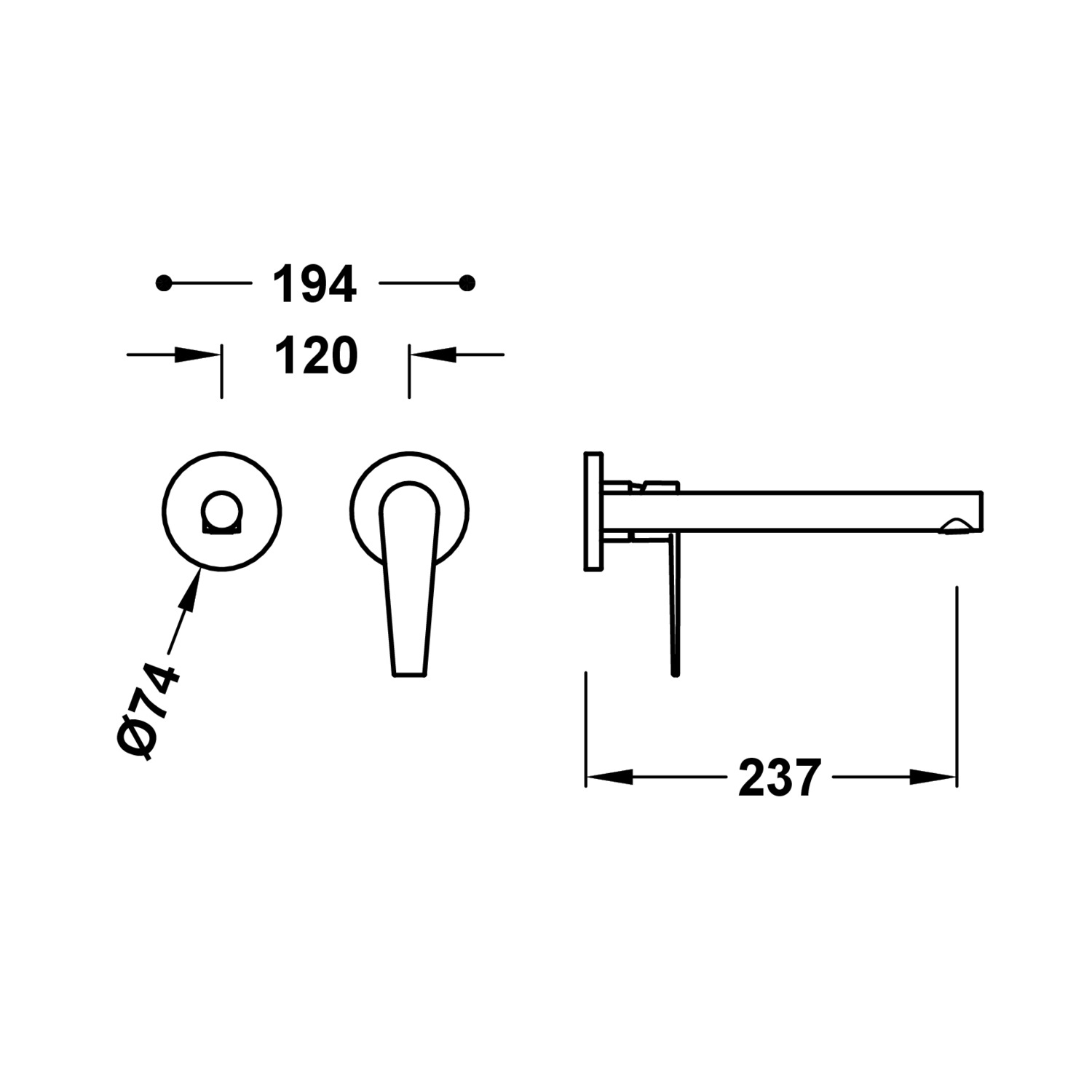 КЛАСС Видимой части для корпуса встраиваемой раковины-20530022 TRES  - Вид №1