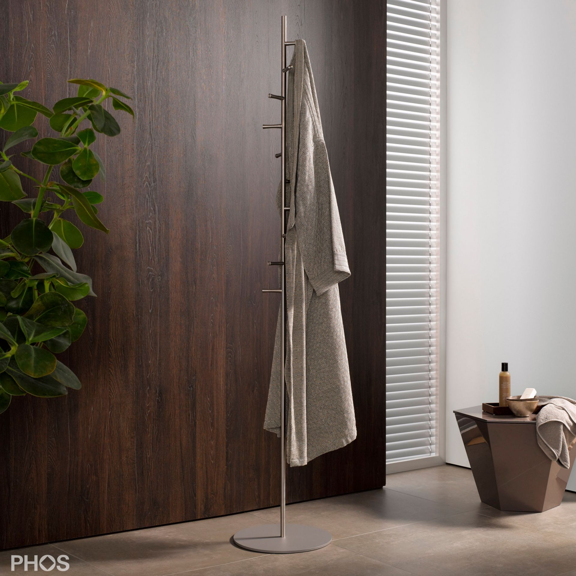 GSTH10F-B Вешалка для полотенец и вешалка для верхней одежды с 10 крючками, основание: серое PHOS  - Вид №1