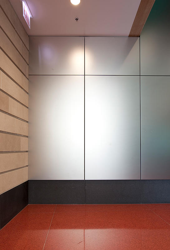 FSRT679 Система облицовки стен Levele с плавающими панелями из нержавеющей стали, отделка туманом, в биомедицинском центре университета чикаго, чикаго, иллинойс Forms-surfaces  - Вид №25