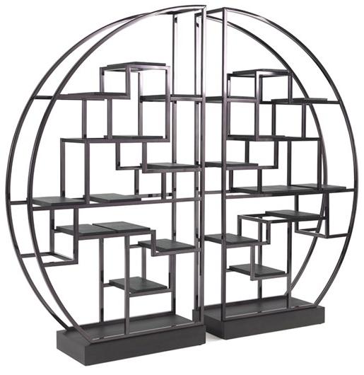 Gianfranco Ferré Home Двусторонний книжный шкаф открытый из латуни sun-id-1379840 - Вид №2