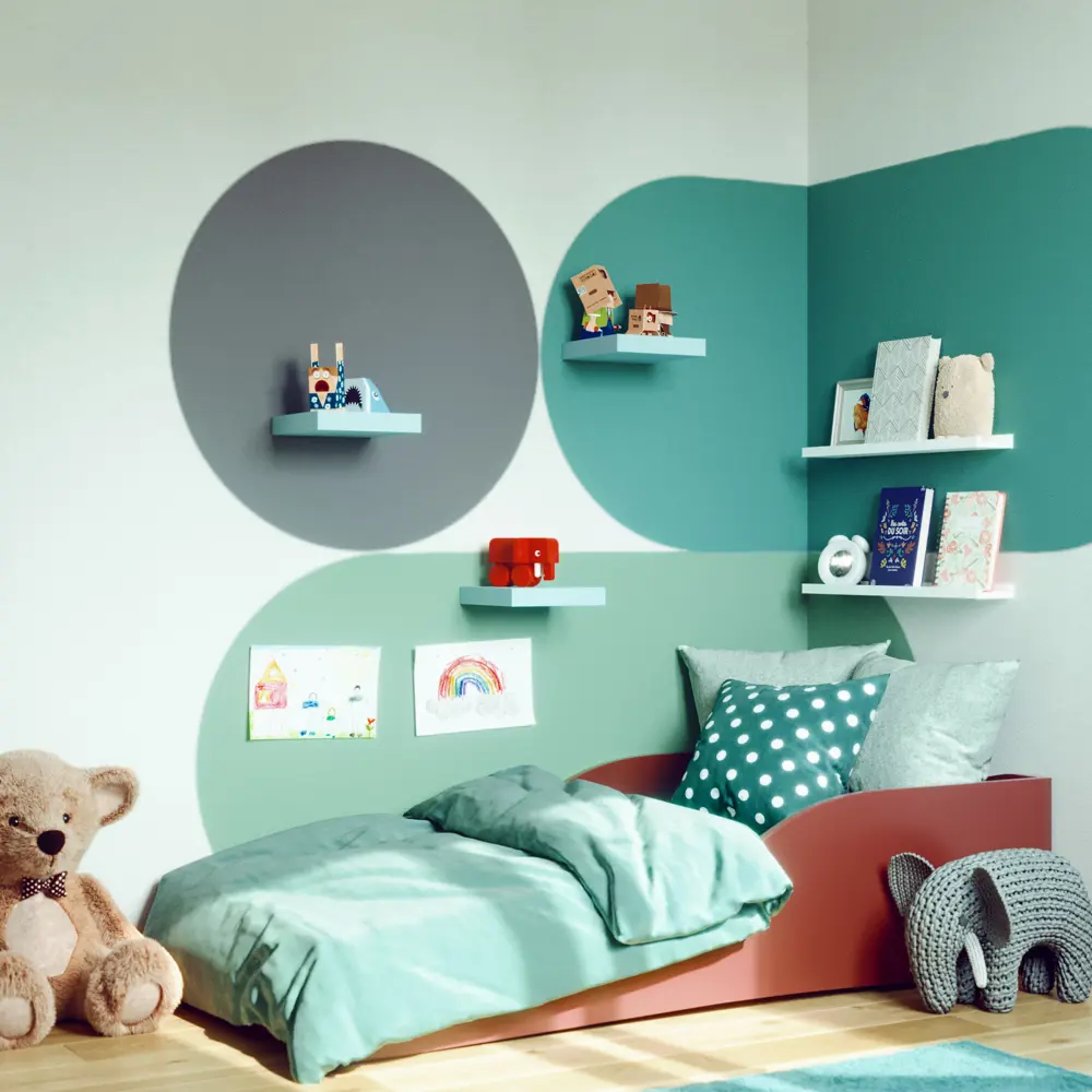 Полка настенная Spaceo Aqua 23x23.5 см МДФ цвет синий STLM-2008545 - Вид №6