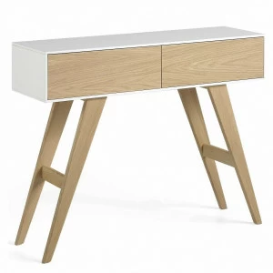 Консоль белая с деревянными ящиками, орех GOB-5438-3 от Angel Cerda ANGEL CERDA  241765 Орех;бежевый