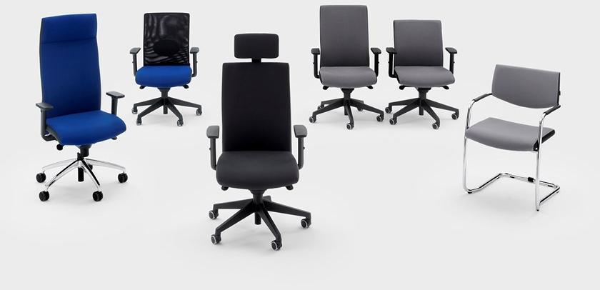 Viganò Вращающееся офисное кресло из ткани на колесиках Logika sun-id-1506217 - Вид №1