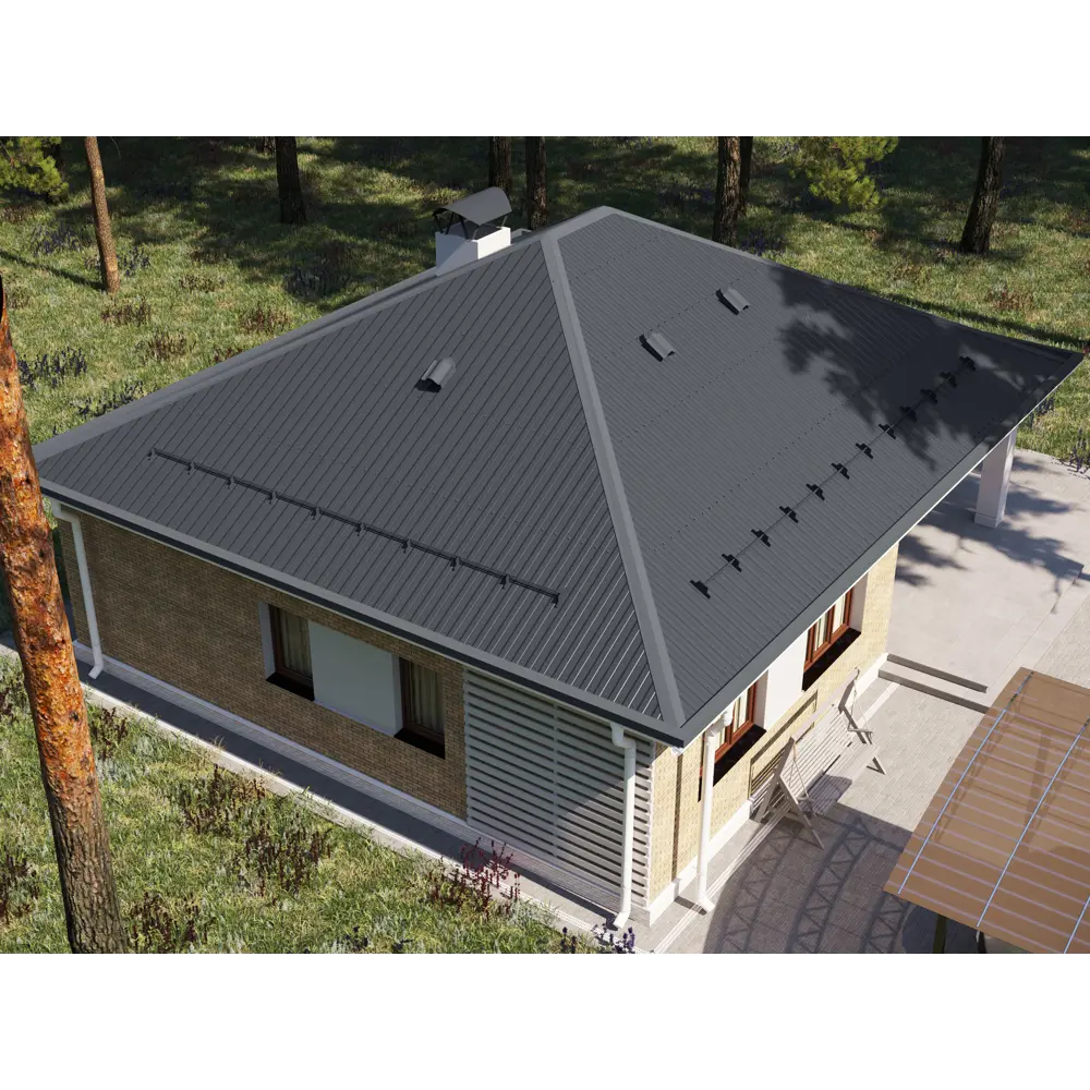 Конек плоский 146x146 2 м 0.4 мм цвет RAL 7024 серый Santreyd STLM-2114257 - Вид №2
