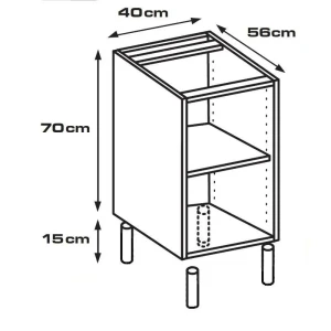 Каркас напольный, 40х56х70 см, белый, ЛДСП 15120187 STLM-2029542