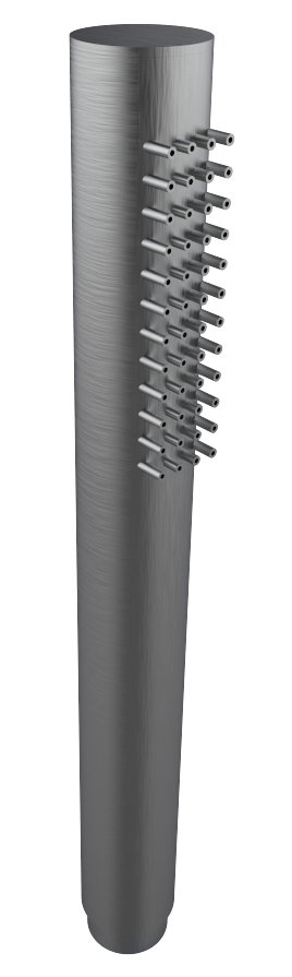 70850 INOX Круглый однофункциональный ручной душ из матовой нержавеющей стали 316 со стандартным подключением 1/2 дюйма. Bongio Wellness