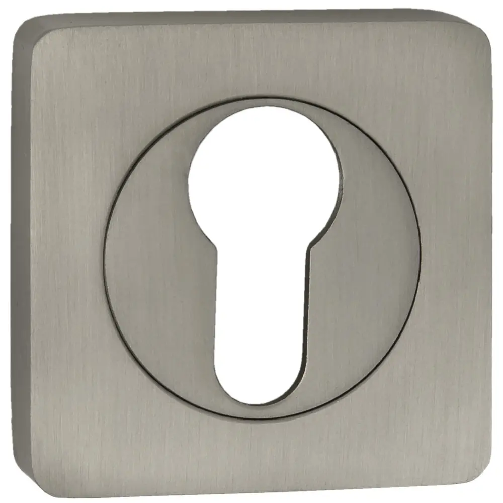 Накладка квадратная на цилиндр RENZ ЦАМ цвет никель супер матовый 2 шт STLM-2199578 - Вид №1