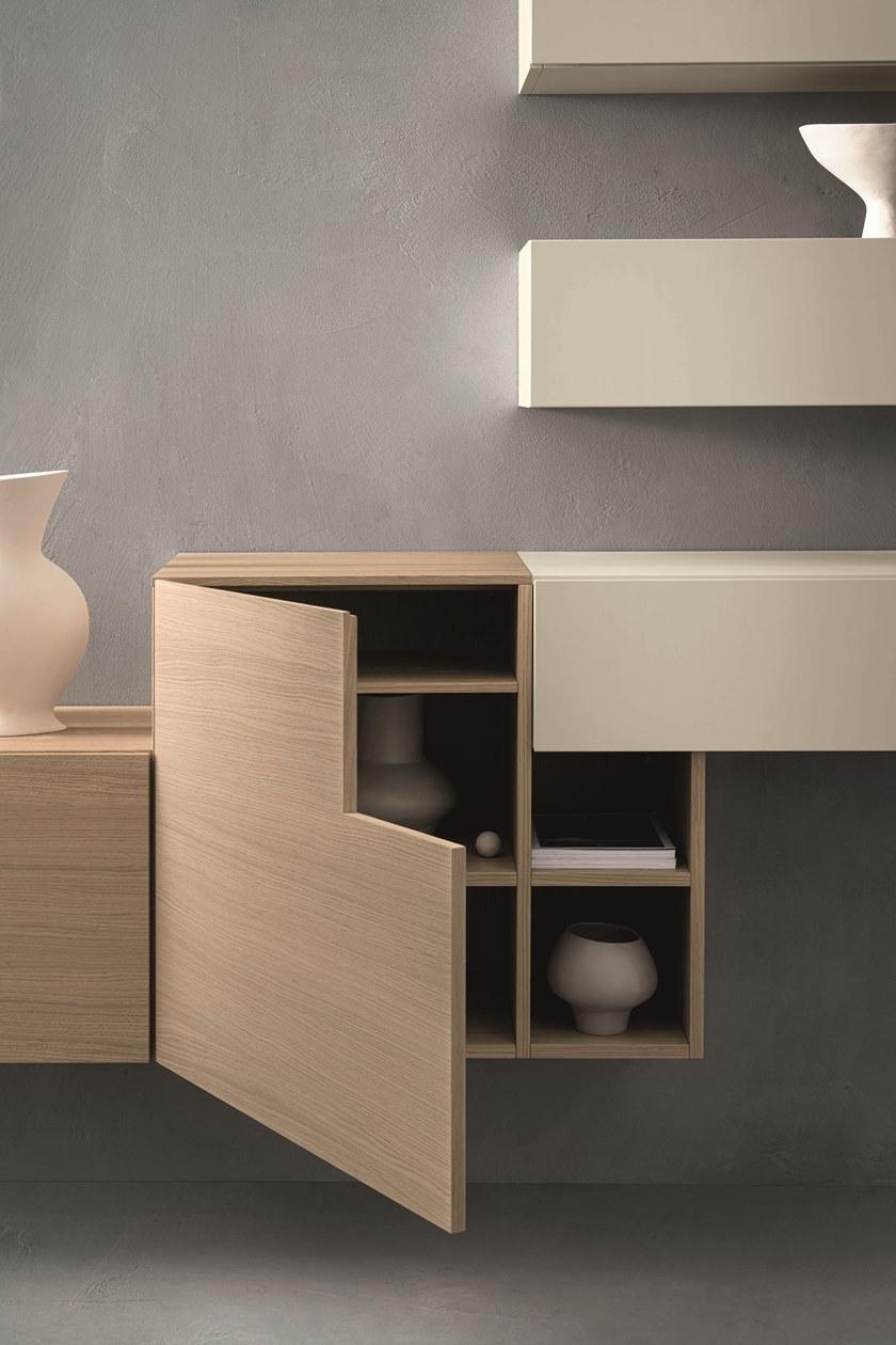 ZANETTE Настенная модульная стенка для хранения из дуба Lei sun-id-1384484 - Вид №2