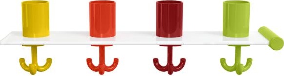 800.03.412 Набор удлинителей для держателей зубных щеток с крючком, 4 места HEWI Kids - Вид №5