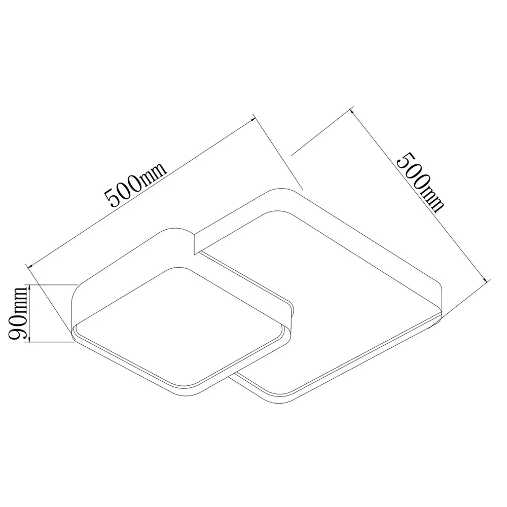 Люстра потолочная светодиодная Square FR6095CL-L84B цвет черный 89335086 STLM-2005455 Freya  - Вид №8