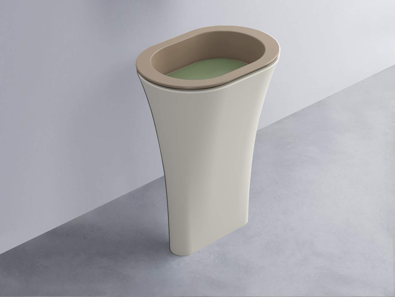 AMLA65-AN+AMPILO-AG+AMCOLO-TL Раковина Amedeo Ovale отдельностоящая cielo Enjoy + Amedeo Ceramica Cielo