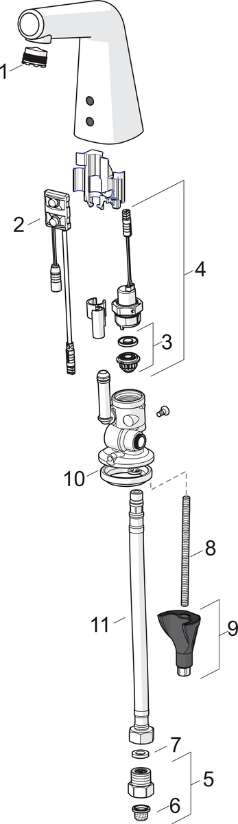 Oras 3014FT Смеситель для умывальника, 230/9 V 3014FT Inspera XS Хром  - Вид №4
