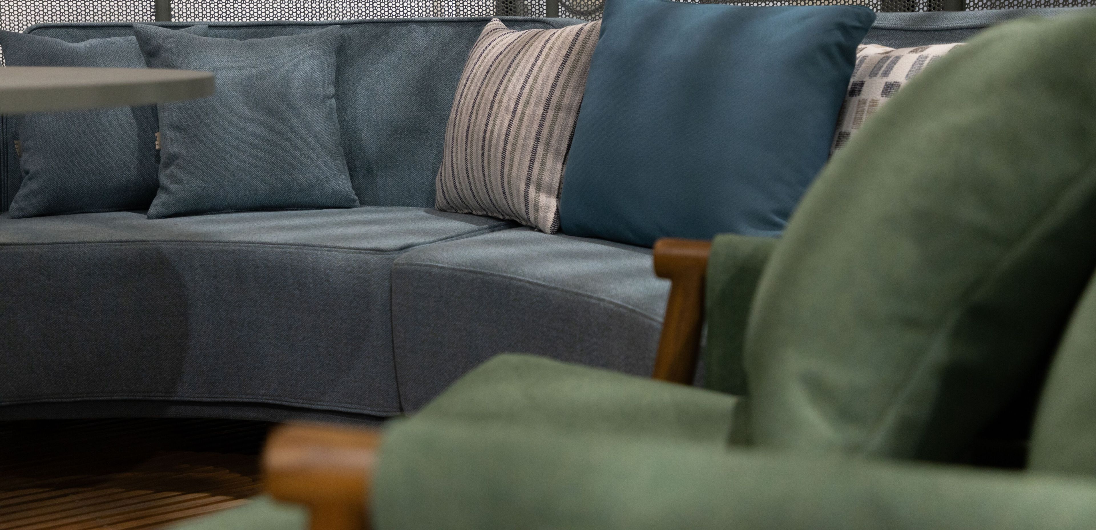 3-местный изогнутый тканевый садовый диван YAAZ Rasel ARCH-00139879 - Вид №5