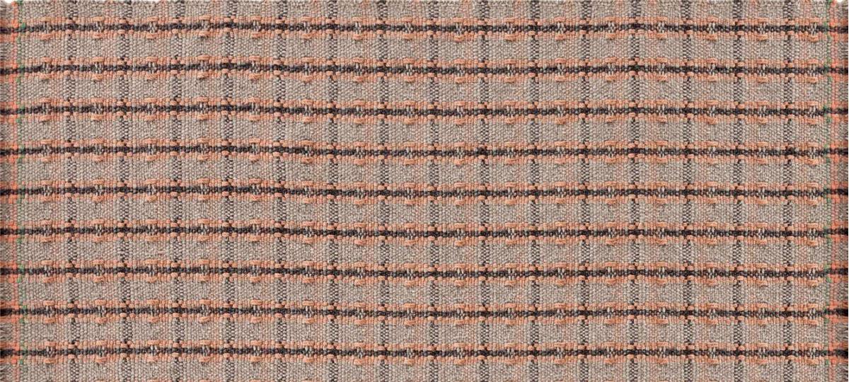 069886 Ковер GL Checks terracotta 90x200 см GAN Garden Layers - Вид №1