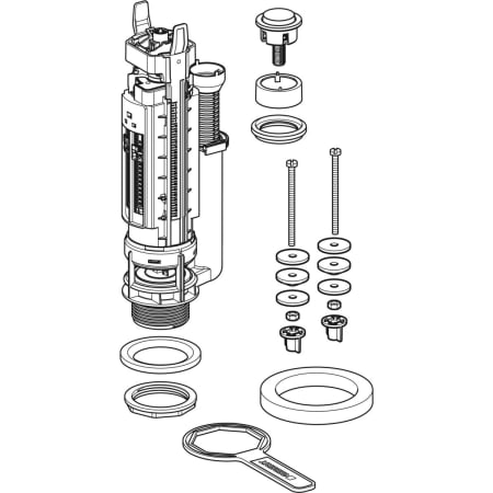 282.000.21.3 Сливной клапан Geberit тип 290, d40, одинарный смыв Geberit  - Вид №1