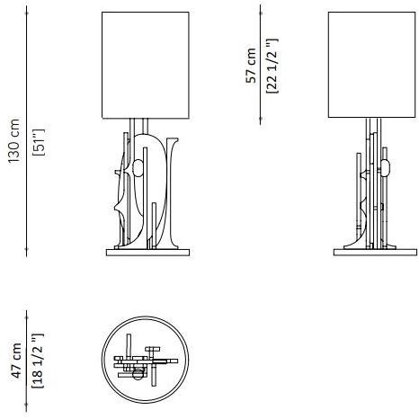 Paolo Castelli Торшер из керамики и конопли  Ill.pica.100  - Вид №1