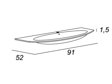 Мебель для ванной CEZARES EDEN 91 Rovere Tabacco - Вид №5