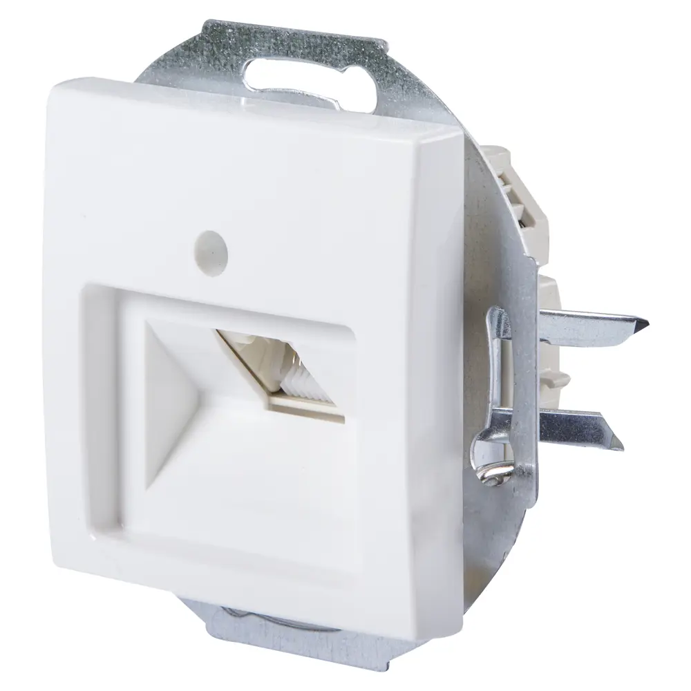 Телефонная розетка встраиваемая ABB Basic 55 RJ11, цвет белый Basic55 STLM-2078510 - Вид №2
