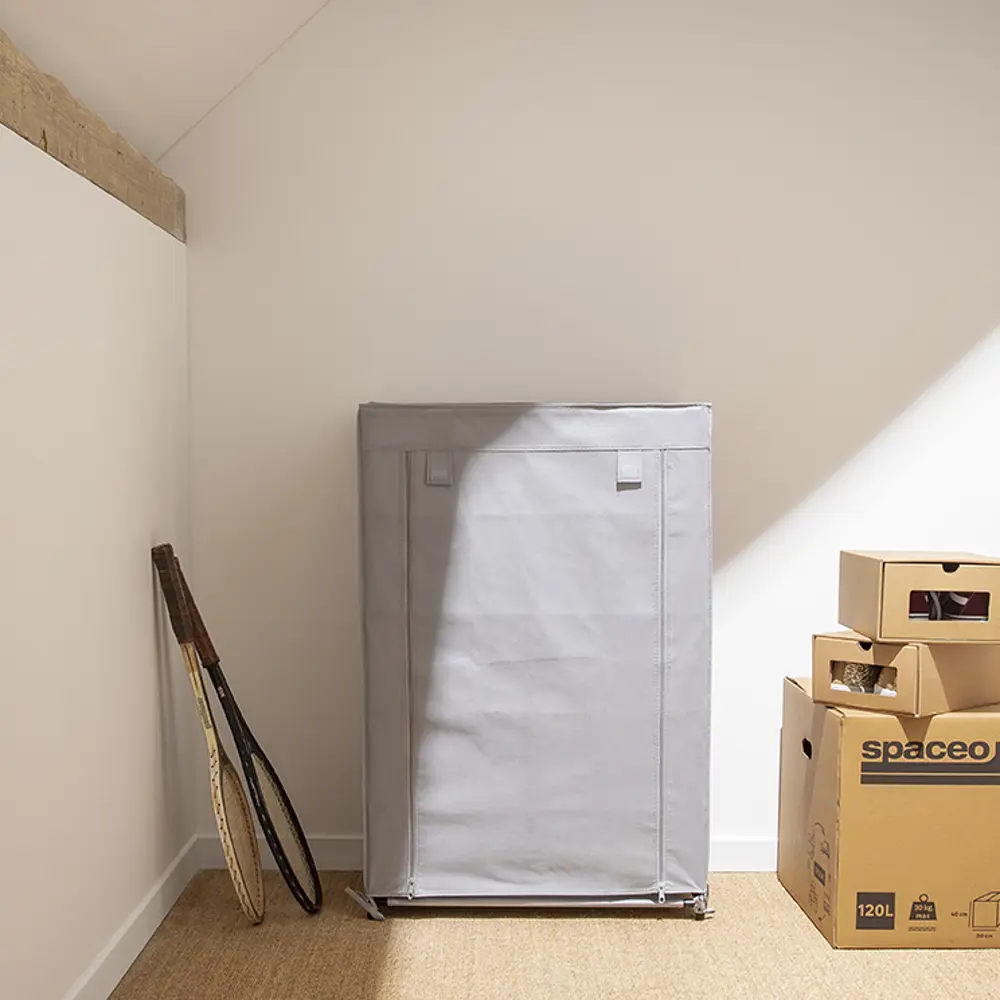 Стеллаж Spaceo для обуви с чехлом - 5 полок, серый 82762252 Стеллаж с чехлом STLM-0035666 - Вид №8