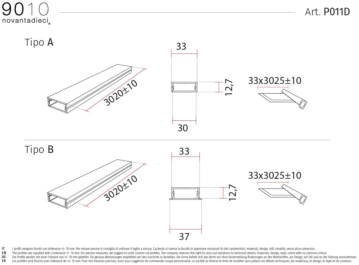 9010 novantadieci Линейный световой профиль из alumite®  P011  - Вид №5