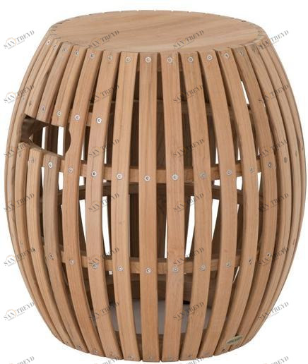 Unopiù Низкий садовый табурет из тика Swing Sgante