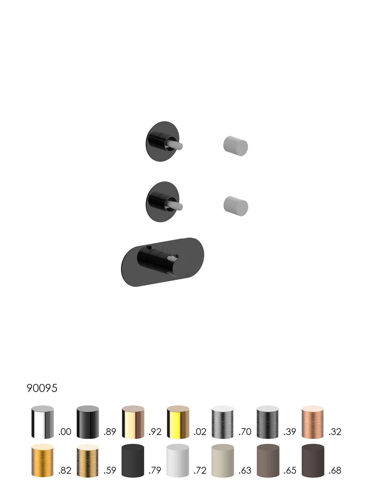 Термостатический смеситель для душа с 3 отверстиями Rubinetterie Frattini отдельная эстетика ARCH-00056277 - Вид №17