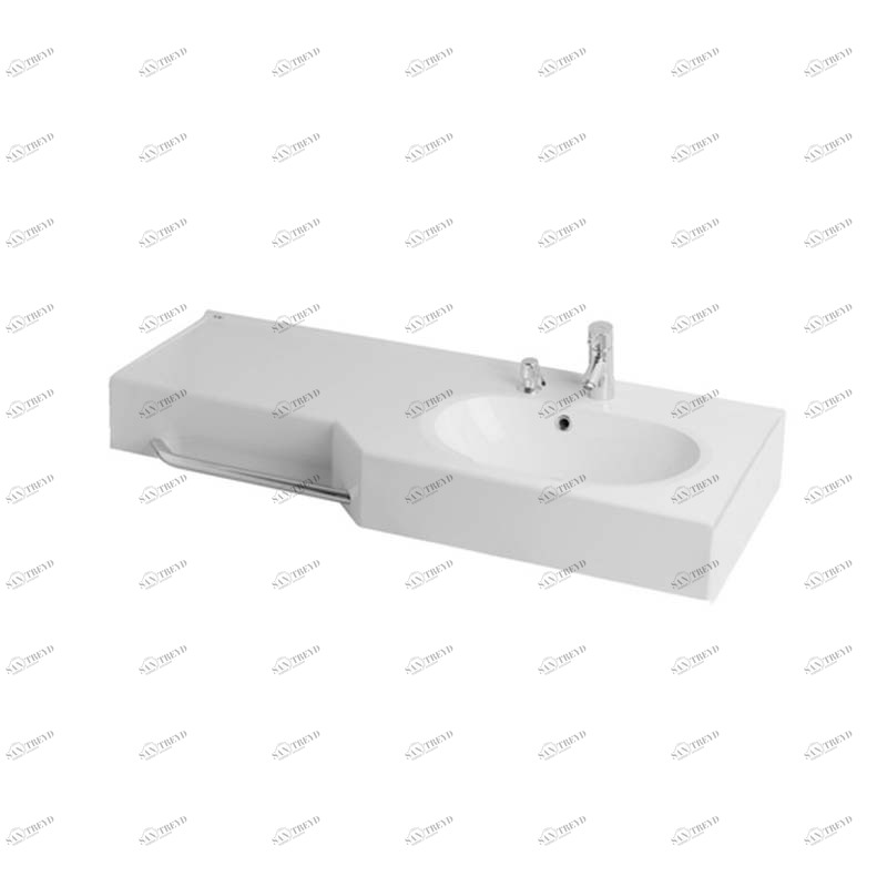 1A70123WOT01R Подвесная раковина настенная прямоугольная AQUATON ОТЕЛЬ белая