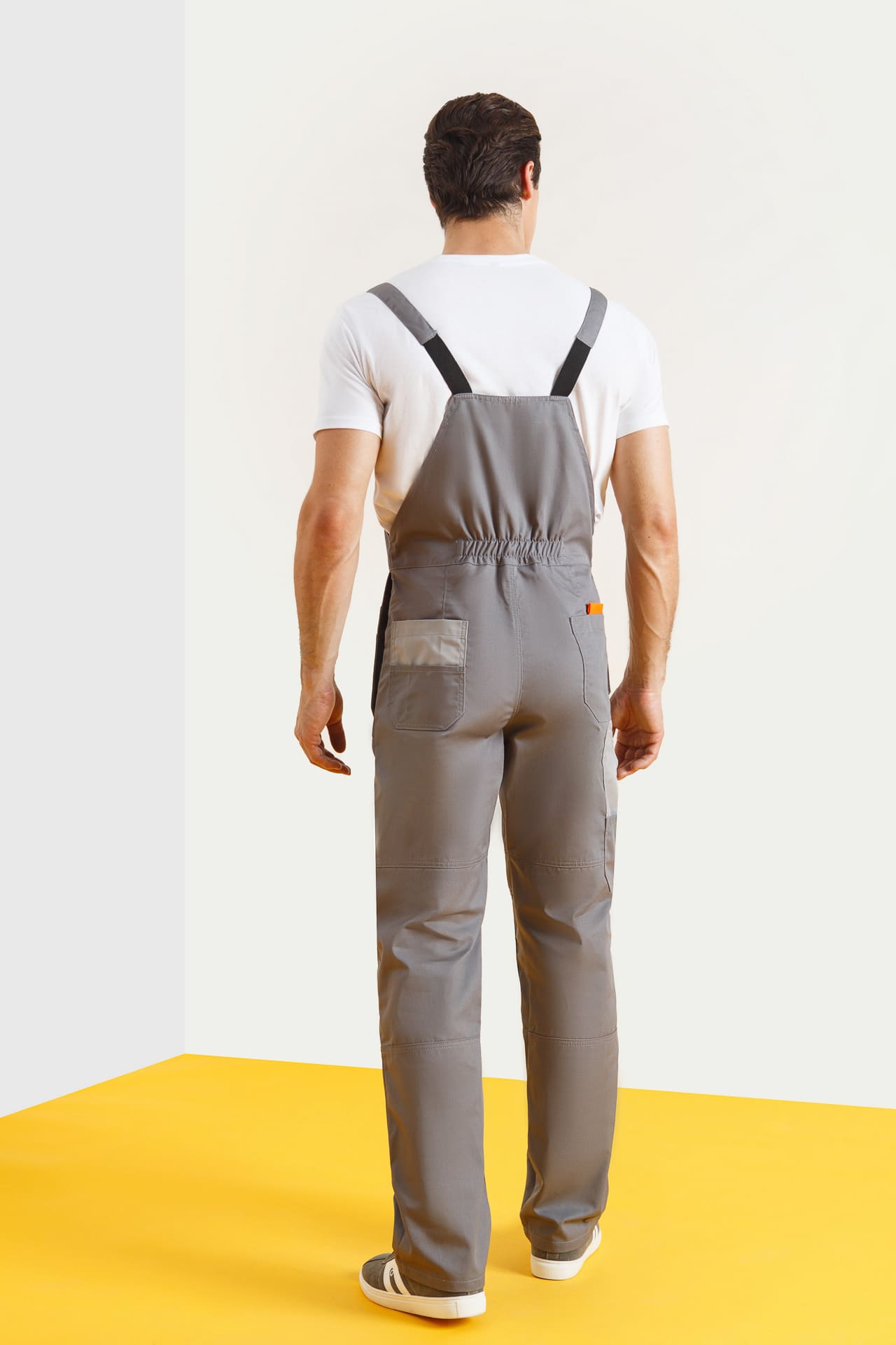 69434 Полукомбинезон "Профессионал-2" темно-серый со светло-серым  Летняя спецодежда  размер 56-58/170-176  - Вид №3