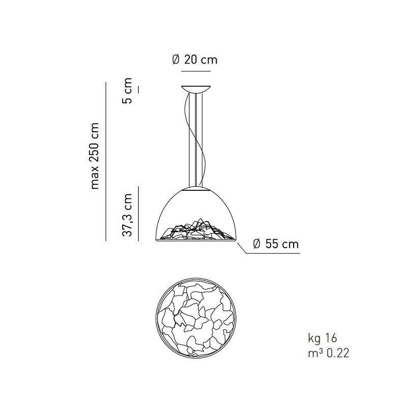 Подвесной светильник SP MOUNTA Grey/Chrome от Axo Light AXO LIGHT ДИЗАЙНЕРСКИЕ 243097 Хром  - Вид №9