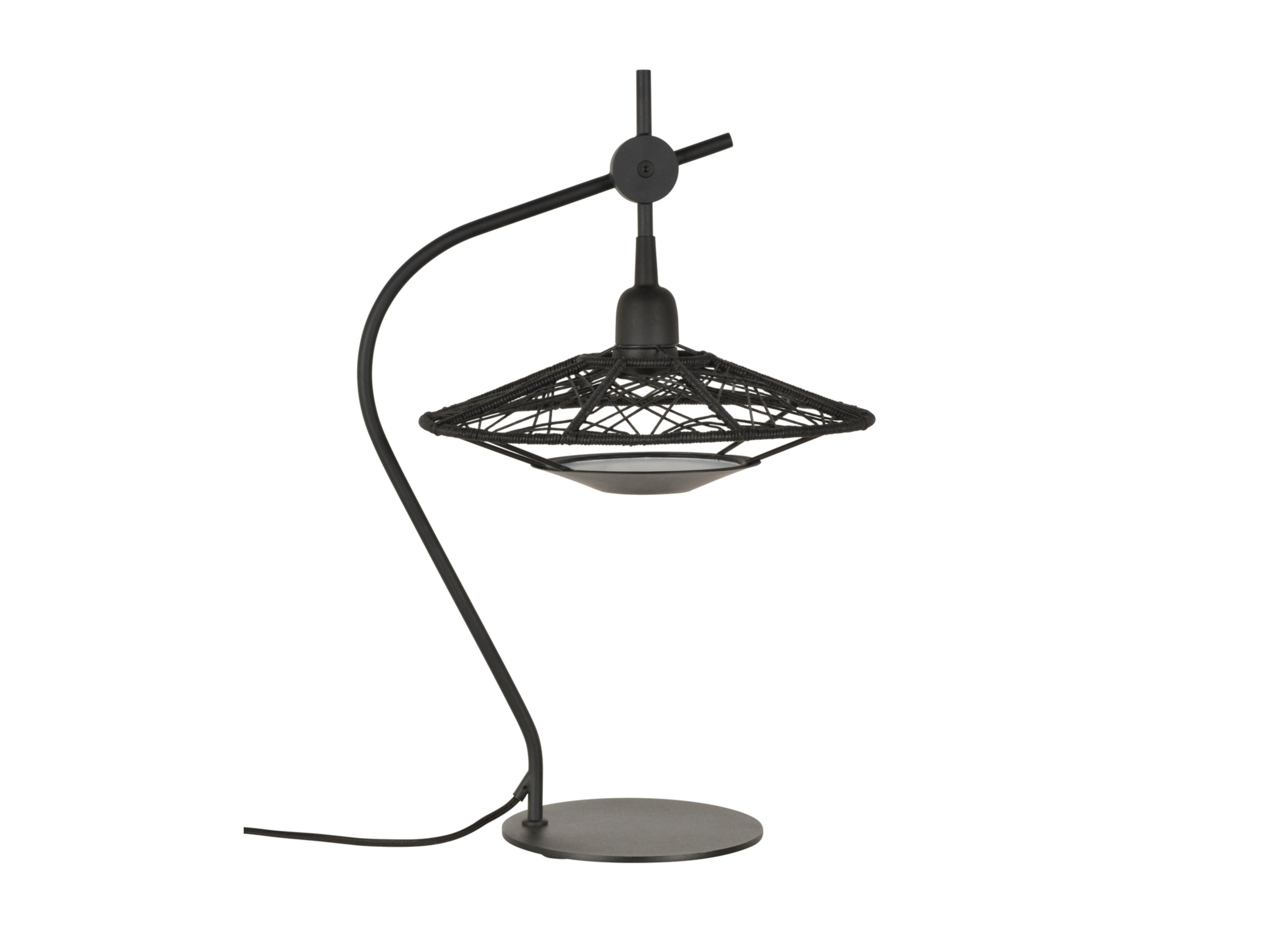 Настольная лампа с фиксированным кронштейном из металла и хлопка Forestier Карп ARCH-00006609 - Вид №1