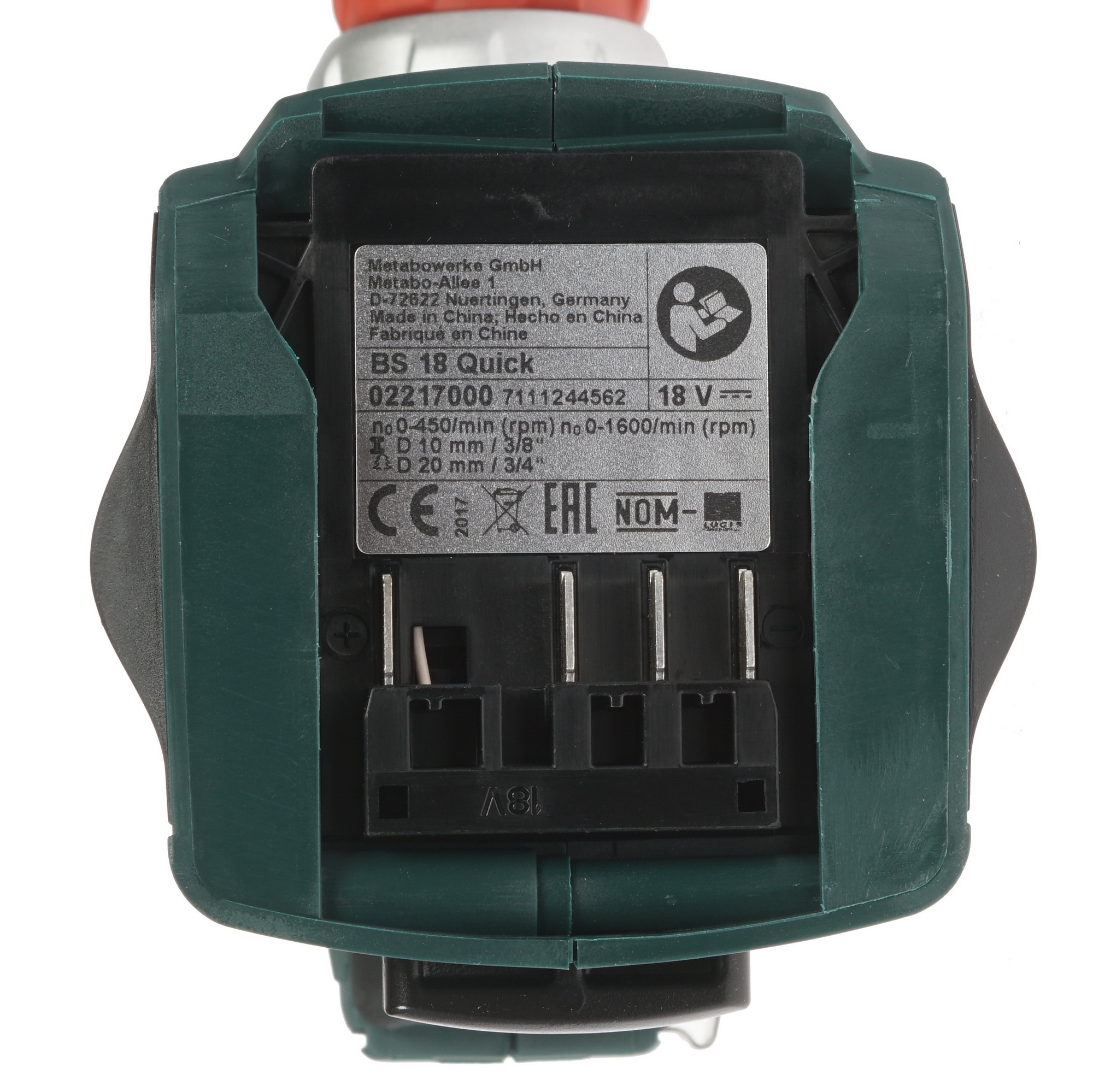Дрель-шуруповерт Metabo BS 18 Quick CAS 18V 1153474 STDN-0134020 - Вид №2
