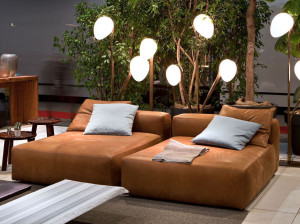 Тканевый мягкий садовый шезлонг