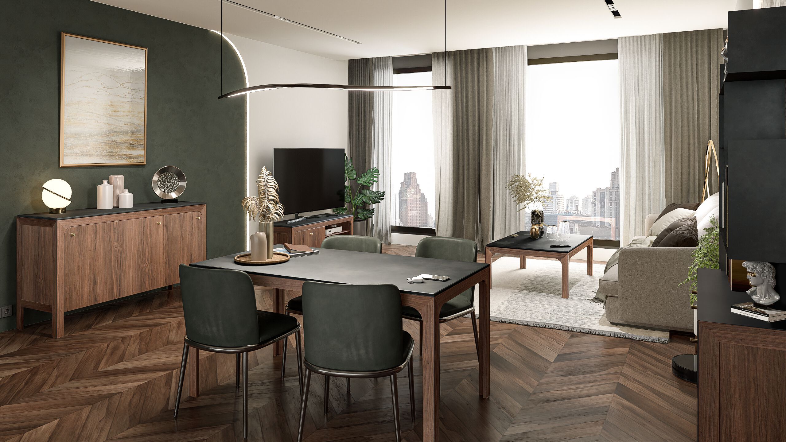 Книжный шкаф из стали и грецкого ореха Antoine Perdrieau Marietti ARCH-00055540 - Вид №1