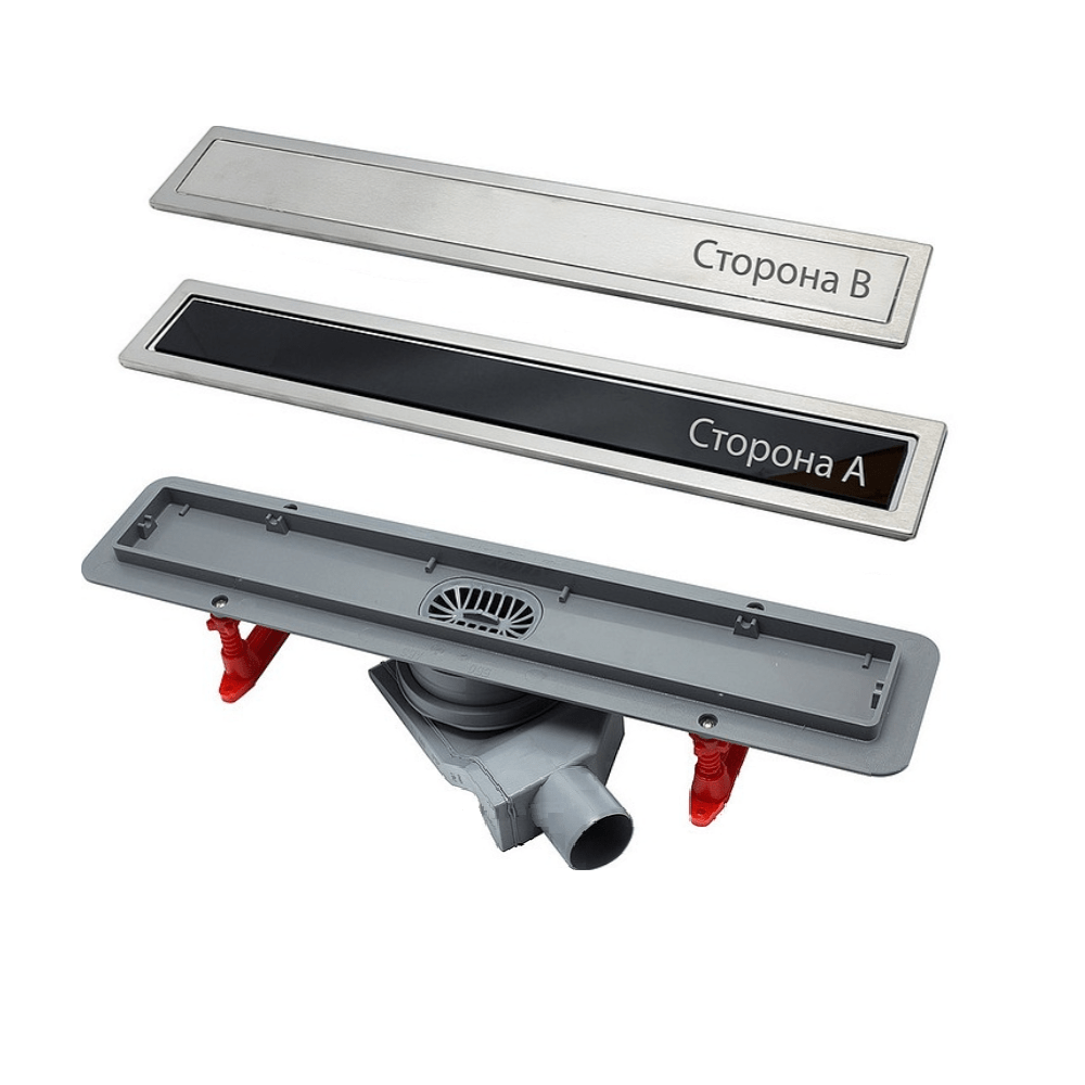 Линейный трап 650 мм CONFLUO PREMIUM WITH BLACK GLASS LINE 13000293 PESTAN  - Вид №4