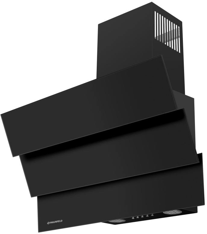 CASCADA MINI 60 BLACK glass Вытяжка cascada mini 60 черное стекло/ • тип: настенная • цвет: черный • управление: кнопочное • ширина, мм: 600 • полная потребляемая мощность, вт: 180• количество скоростей: 3 • максимальная производительность, м3/ч: 650• диа Santreyd  - Вид №1