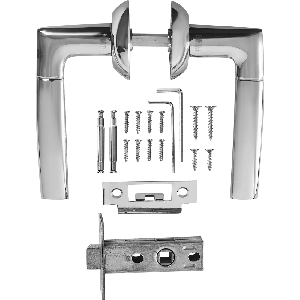 Дверные ручки Punto Ardea без запирания комплект цвет хром STLM-2151738 - Вид №1