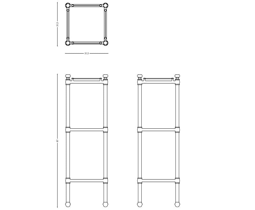 Напольный шкаф для ванной комнаты из металла Park Avenue Westin ARCH-00109093 - Вид №3