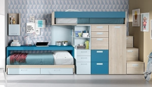 103198 Мебельный комплект с кроватью-чердаком Ambiente 36 Arasanz Oslo