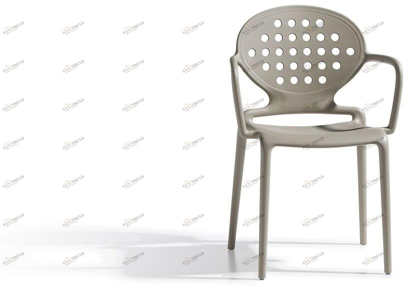 SCAB DESIGN Стул-медальон штабелируемый с подлокотниками Colette sun-id-1461599