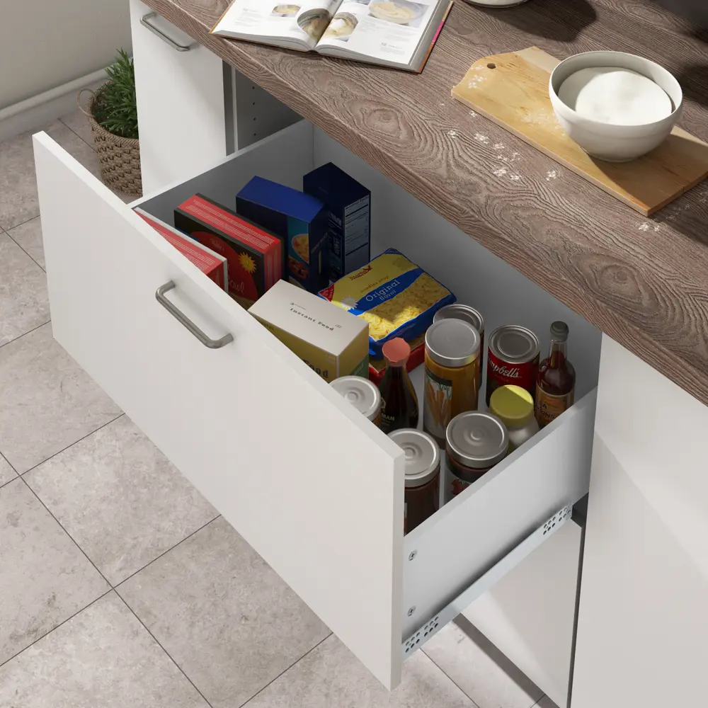 Выдвижной ящик DELINIA для кухни серый 75 см с полным выдвижением 82169305 STLM-0021008 - Вид №3
